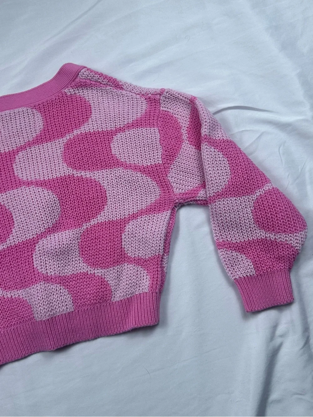 NWT Old Navy Pink Geometric Print Button-Front Cardigan Sweater Girls XS (5)